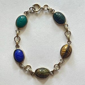 Vintage 12k Gold Filled Scarab Bracelet